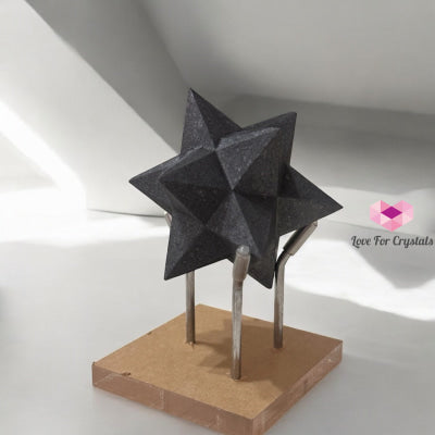 Merkaba Shungite/Graphite Compounded 75mm (Frequency of Purification• Tech Harmony)Pre-encoded activated 75mm (random