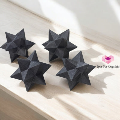 Merkaba Shungite/Graphite Compounded 75mm (Frequency of Purification• Tech Harmony)Pre-encoded activated 75mm (random