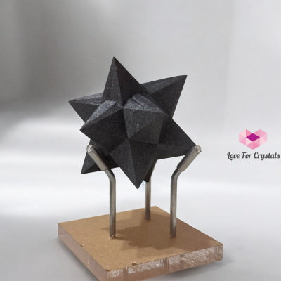 Merkaba Shungite/Graphite Compounded 75mm (Frequency of Purification• Tech Harmony)Pre-encoded activated 75mm (random