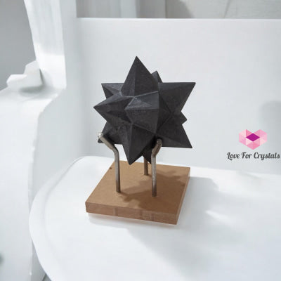 Merkaba Shungite/Graphite Compounded 75mm (Frequency of Purification• Tech Harmony)Pre-encoded activated 75mm (random