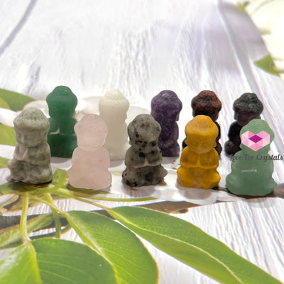 Mini Buddha Crystal Carving 30Mm Carving