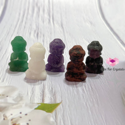 Mini Buddha Crystal Carving 30Mm Carving
