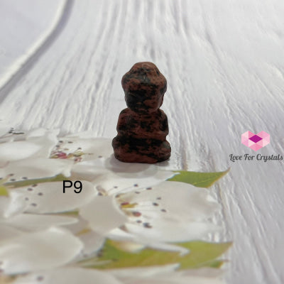 Mini Buddha Crystal Carving 30Mm P9- Mahogany Jasper Carving