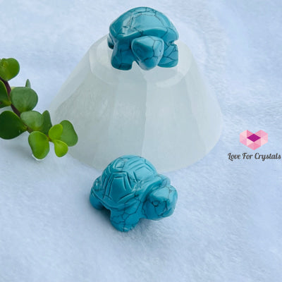 Mini Crystal Turtles/ Tortoise 1.5 (Per Piece) Blue Howlite- Self Expression Carved Crystals