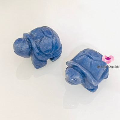 Mini Crystal Turtles/ Tortoise 1.5 (Per Piece) Blue Quartz-Calmimg Carved Crystals