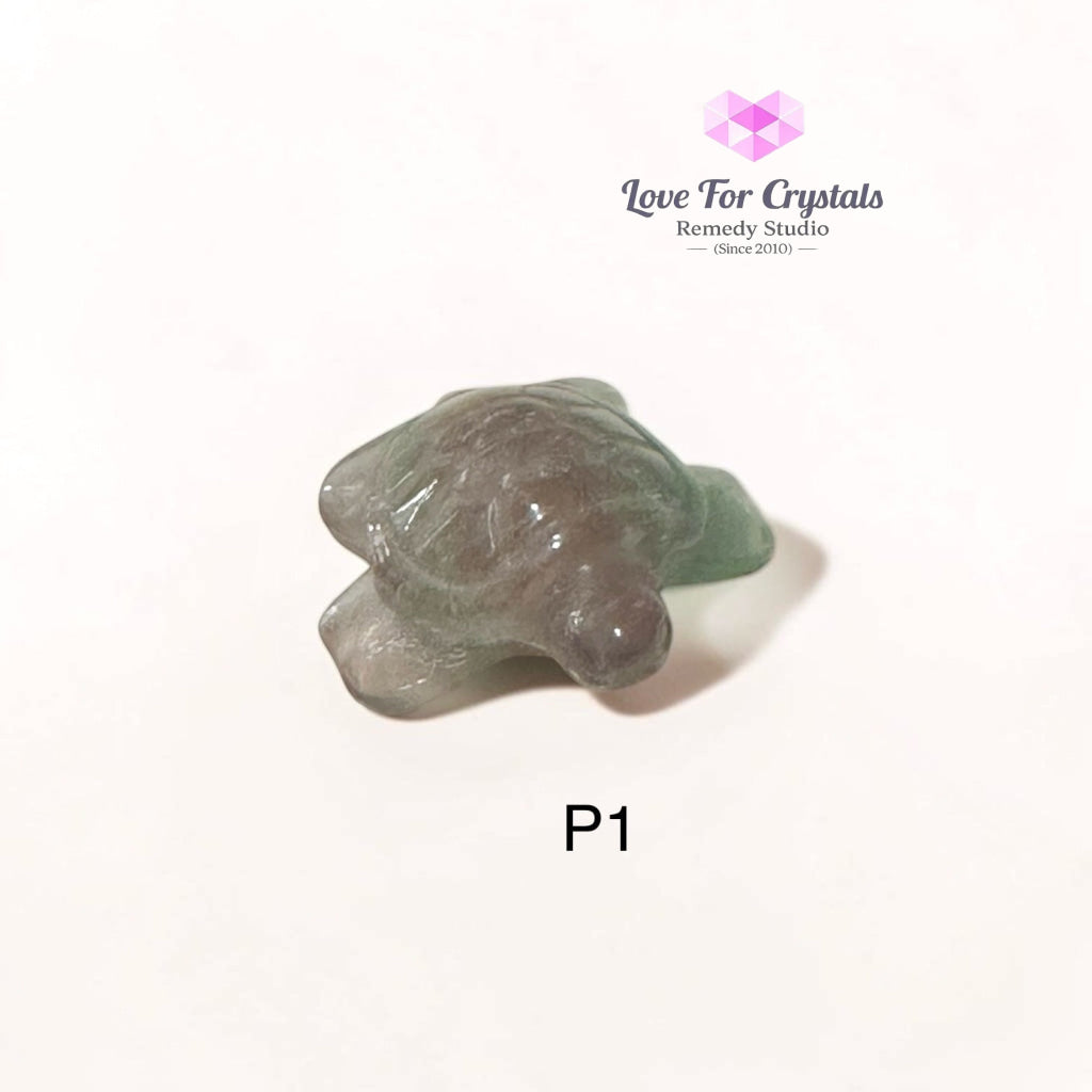 Mini Fluorite Tortoise 30mm (Harmony • Protection • Smooth Flow) - Photo 1 - Fluorite