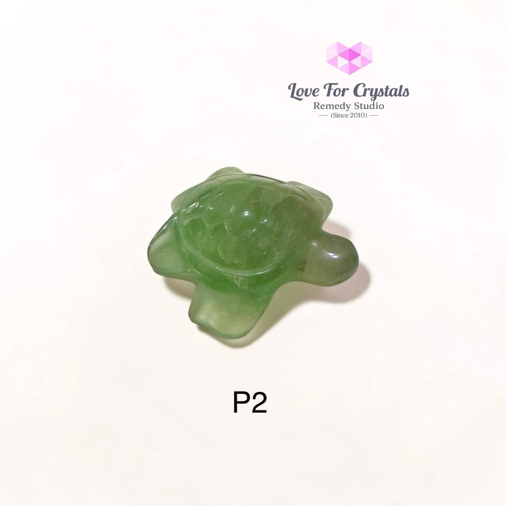 Mini Fluorite Tortoise 30mm (Harmony • Protection • Smooth Flow) - Photo 2 - Fluorite