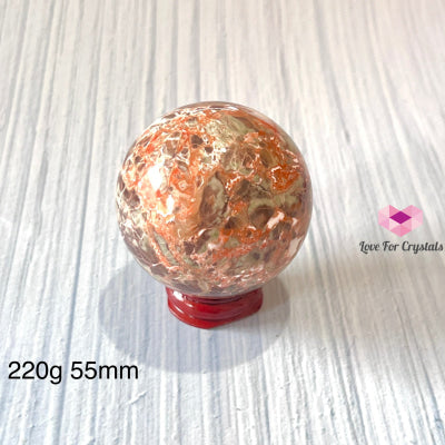 Money Agate Spheres (Indonesia) 220G 55Mm Crystal Sphere