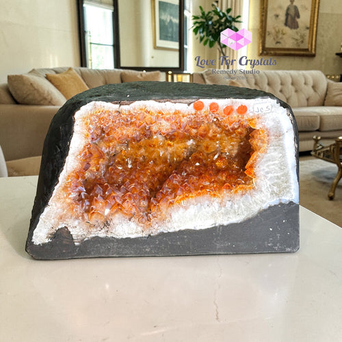 Money Catcher Citrine Geode (Brazil) Encoded & Activated (10.5kgs) 10.5 kgs Citrine