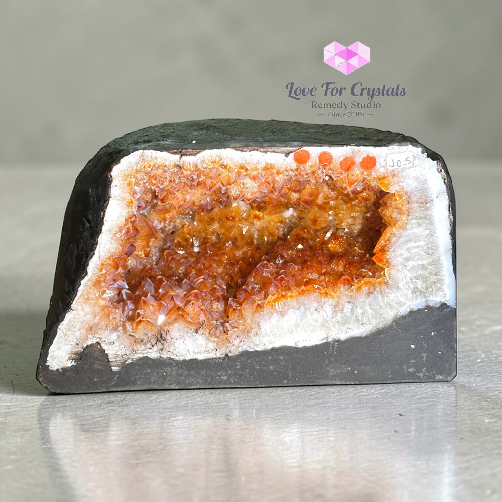 Money Catcher Citrine Geode (Brazil) Encoded & Activated (10.5kgs) 10.5 kgs Citrine