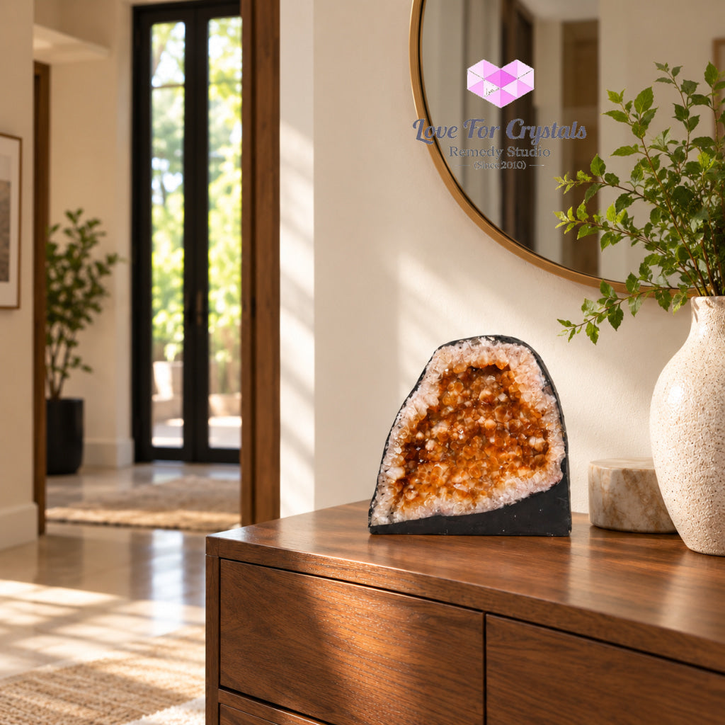Money Catcher Citrine Geode (Brazil) Encoded & Activated (15kgs) - 15 kgs - Citrine