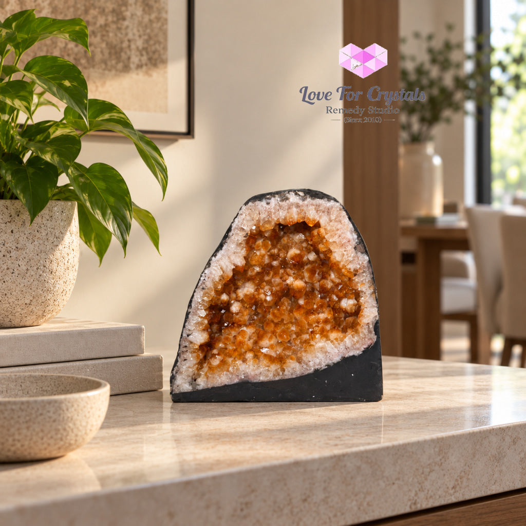 Money Catcher Citrine Geode (Brazil) Encoded & Activated (15kgs) - 15 kgs - Citrine