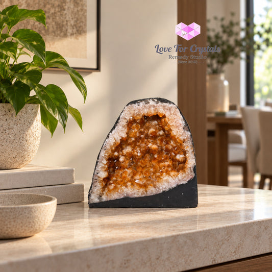 Money Catcher Citrine Geode (Brazil) Encoded & Activated (15kgs) - 15 kgs - Citrine