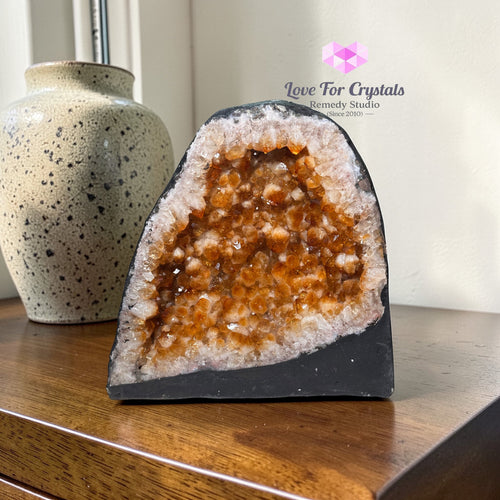 Money Catcher Citrine Geode (Brazil) Encoded & Activated (15kgs) 15 kgs Citrine