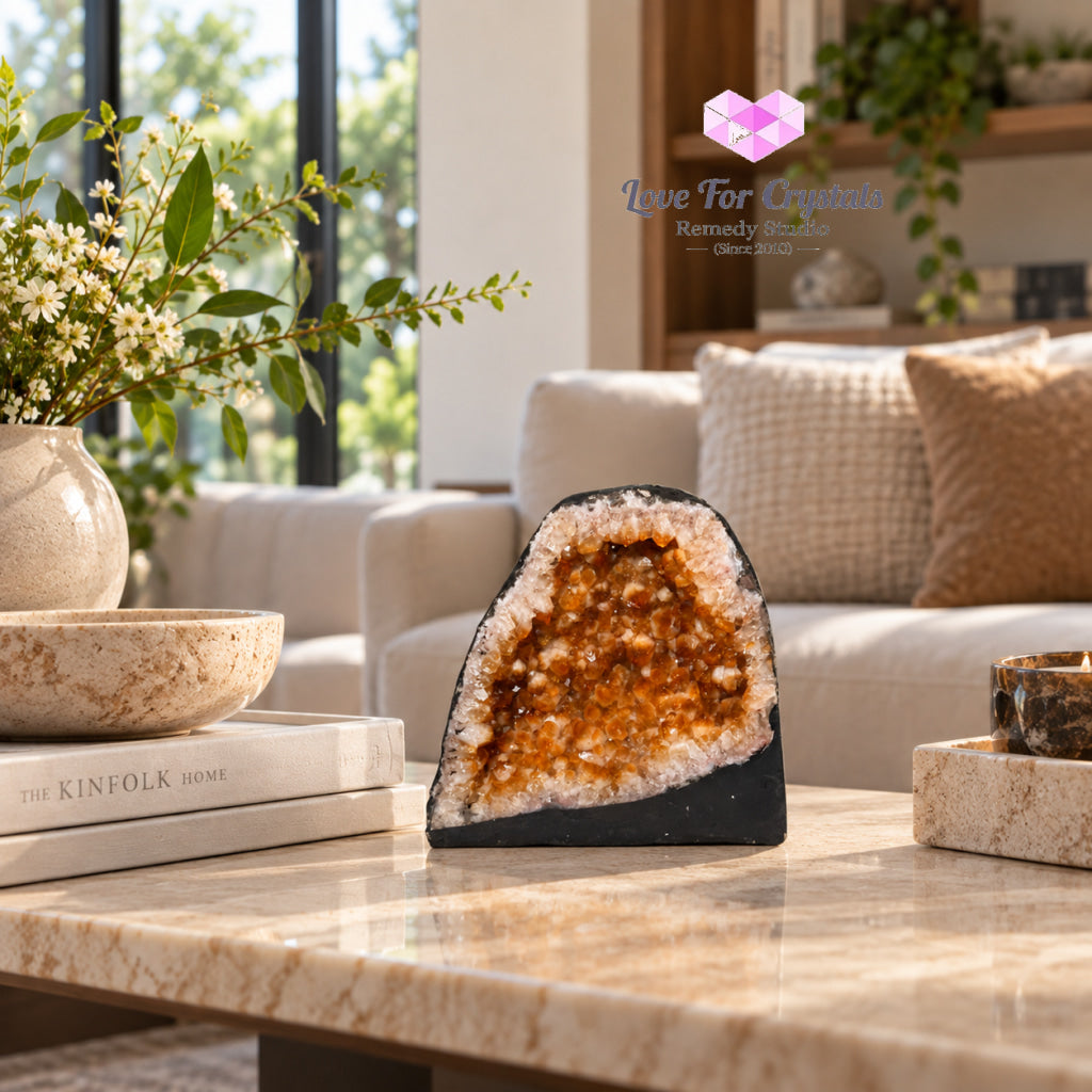 Money Catcher Citrine Geode (Brazil) Encoded & Activated (15kgs) - 15 kgs - Citrine