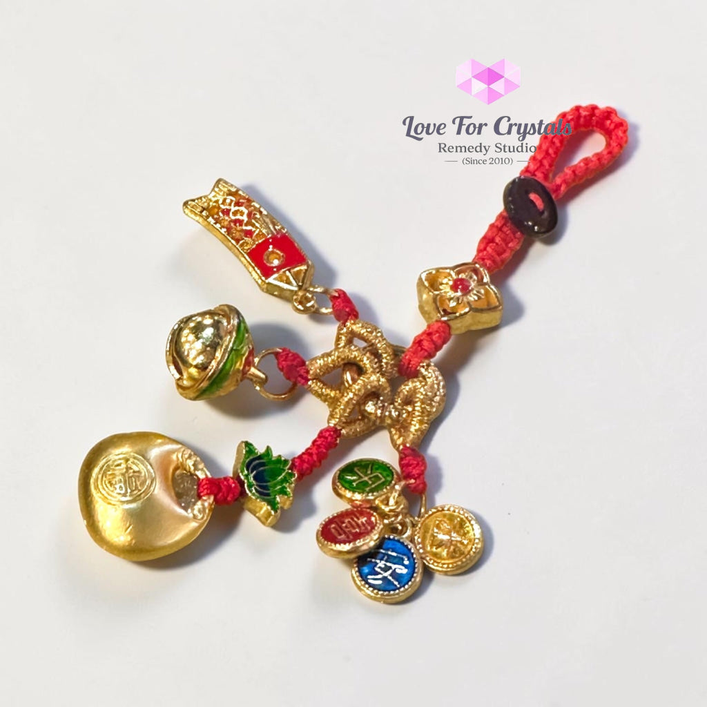Money Lock Charm with Red String