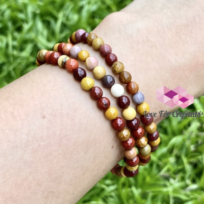 Mookaite Jasper 4Mm Bracelet Bracelets & Bangles