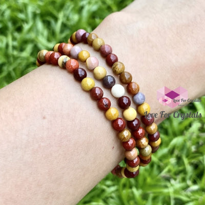 Mookaite Jasper 4Mm Bracelet Bracelets & Bangles