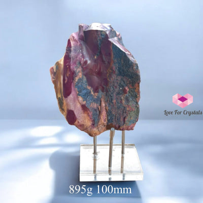 Mookaite Jasper Large Natural Raw With Acrylic Stand (Australia) 895G 100Mm Crystals