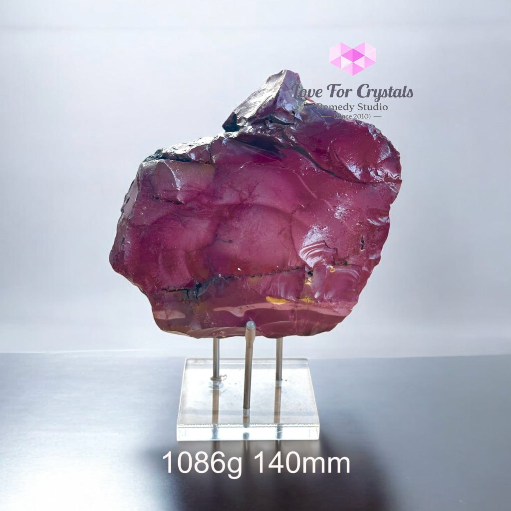 Mookaite Jasper Large Natural Raw With Acrylic Stand (Australia) 1086G 140Mm Crystals