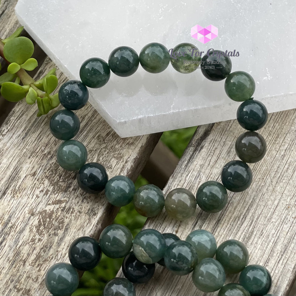 Moss Agate 10Mm Bracelet