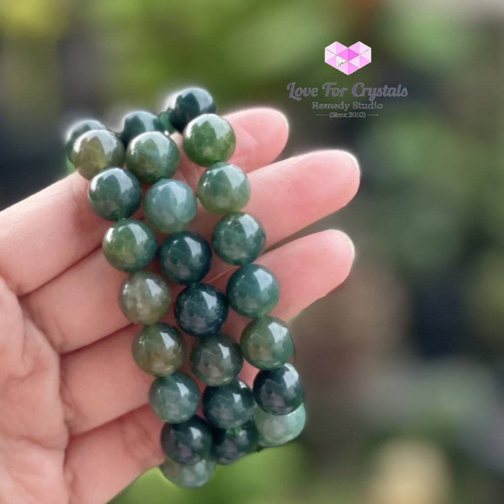 Moss Agate 10Mm Bracelet