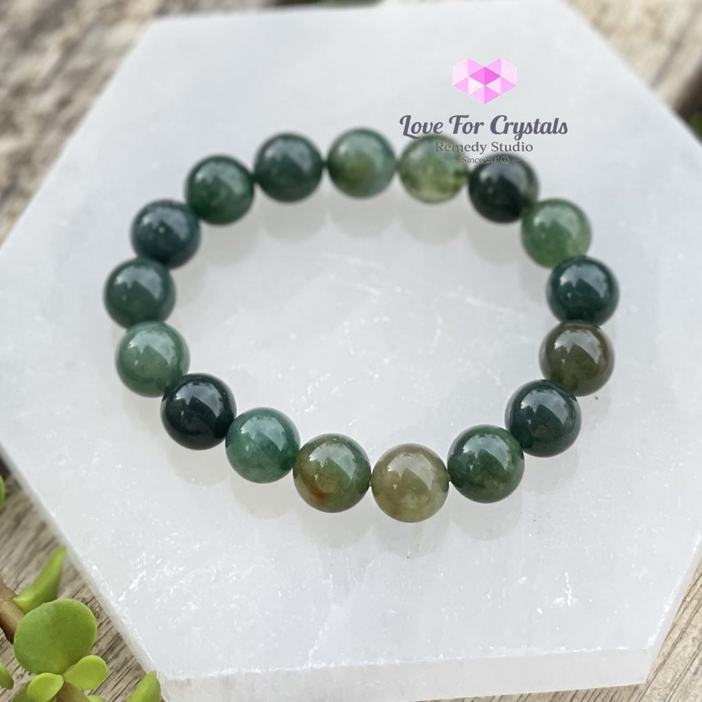 Moss Agate 10Mm Bracelet