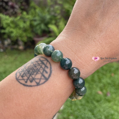 Moss Agate 10Mm Bracelet