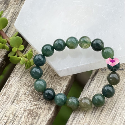 Moss Agate 10Mm Bracelet