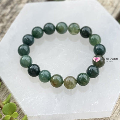 Moss Agate 10Mm Bracelet