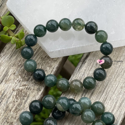 Moss Agate 10Mm Bracelet