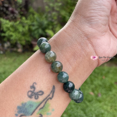 Moss Agate 10Mm Bracelet
