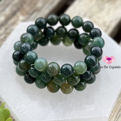 Moss Agate 10Mm Bracelet