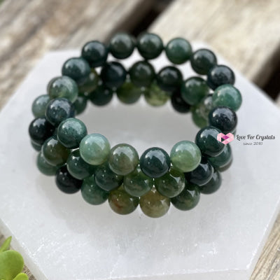 Moss Agate 10Mm Bracelet