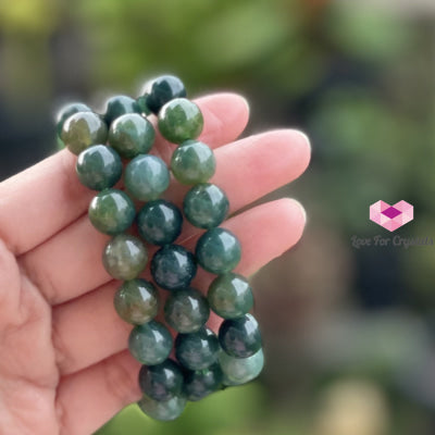 Moss Agate 10Mm Bracelet