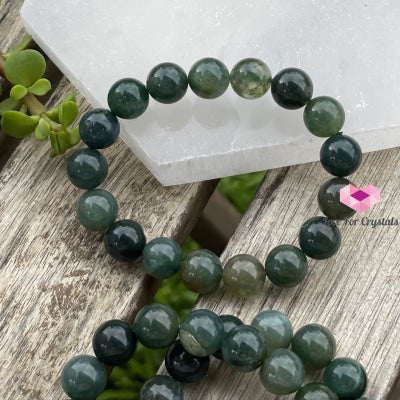 Moss Agate 10Mm Bracelet