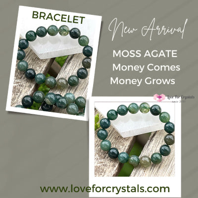 Moss Agate 10Mm Bracelet