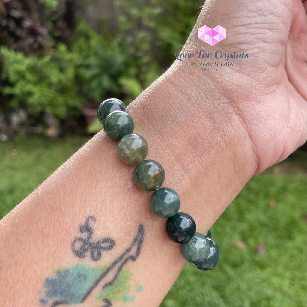 Moss Agate 10Mm Bracelet