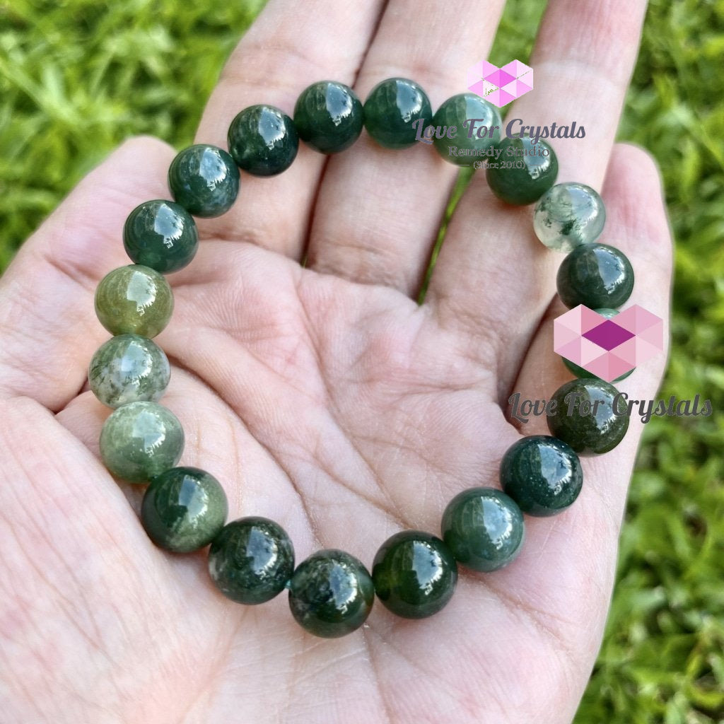 Moss Agate Crystal Bracelet 8Mm