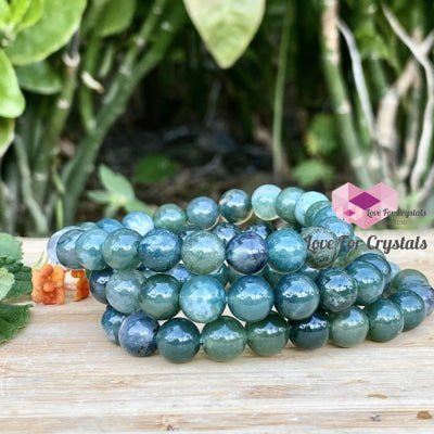 Moss Agate Crystal Bracelet 8Mm