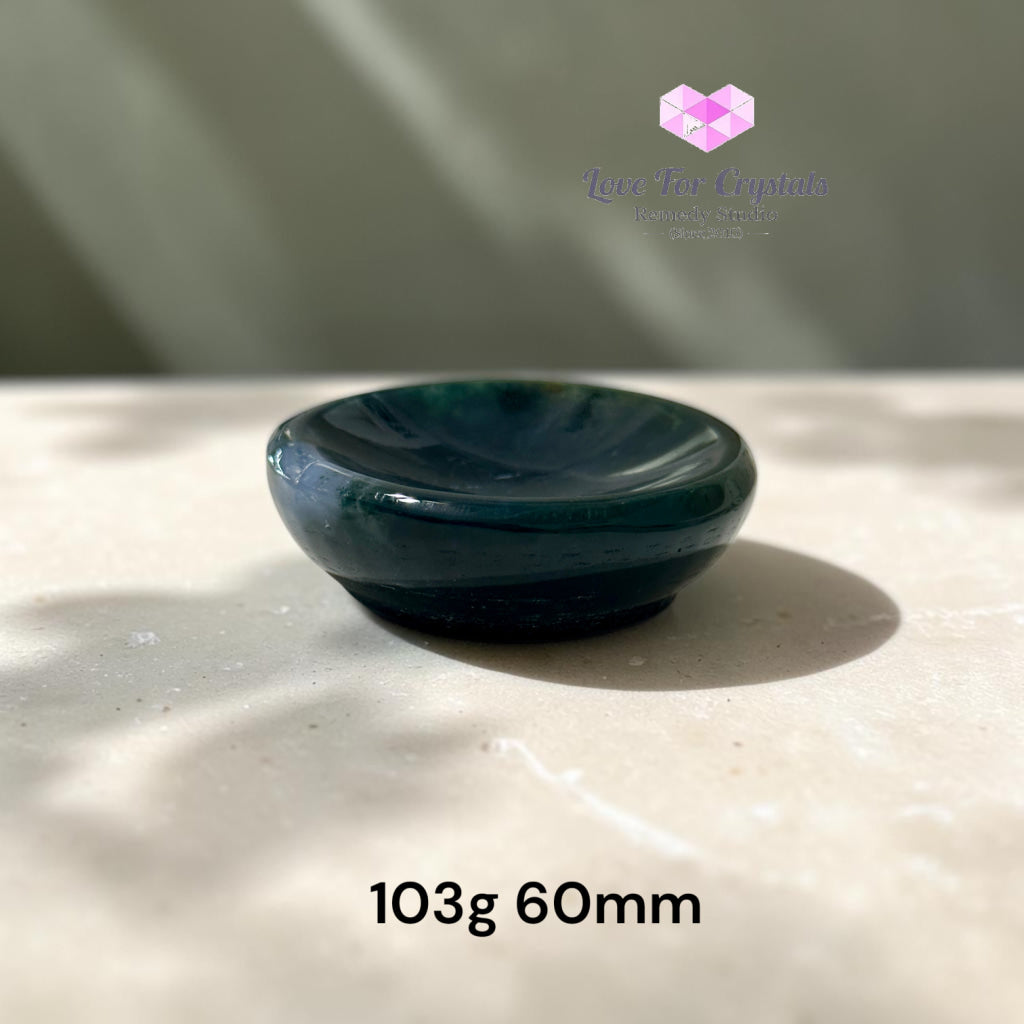 Moss Agate Mini Bowl (Money Grows) 55-60mm - 103g 60mm - Moss agate