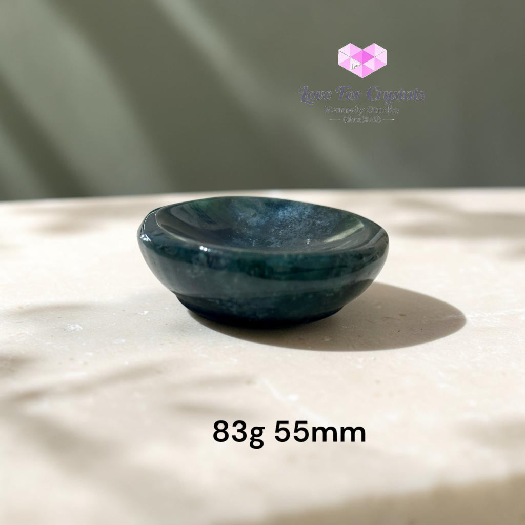 Moss Agate Mini Bowl (Money Grows) 55-60mm - 83g 55mm - Moss agate