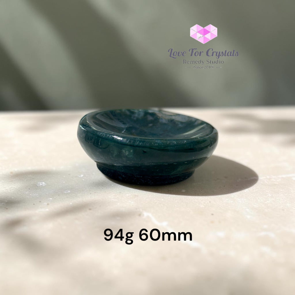 Moss Agate Mini Bowl (Money Grows) 55-60mm - 94g 60mm - Moss agate