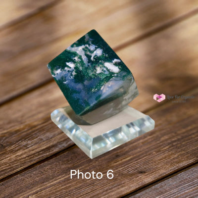 Moss Agate Money Grows Cubes 35mm (Pre-coded & Activated) Lightline Essentials Photo 6 Moss agate