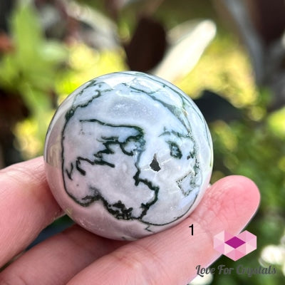 Green Moss Agate Spheres (India) Photo 1 Crystal Spheres