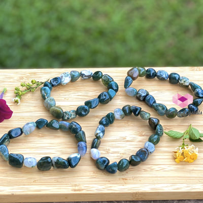 Moss Agate Tumbled Bracelet Bracelets & Bangles