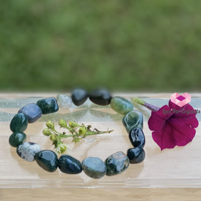 Moss Agate Tumbled Bracelet Bracelets & Bangles