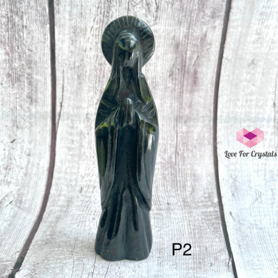 Mother Mary Carved Black Obsidian Photo 2 (Nett Price) Crystal Carving
