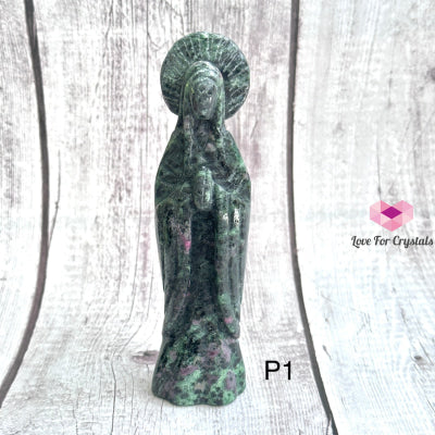 Mother Mary Carved Ruby Zoisite Photo 1 (Nett Price) Crystal Carving