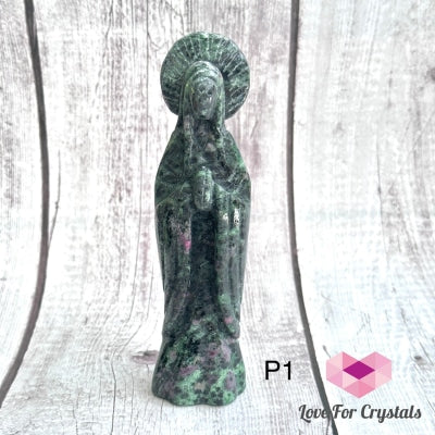 Mother Mary Carved Ruby Zoisite Photo 1 (Nett Price) Crystal Carving